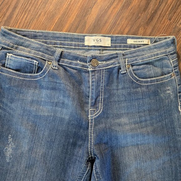 VGS Medium Wash Blue Denim Skinny Jeans SIZE 12 - Picture 3 of 7